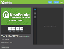 Tablet Screenshot of live.newpointe.org